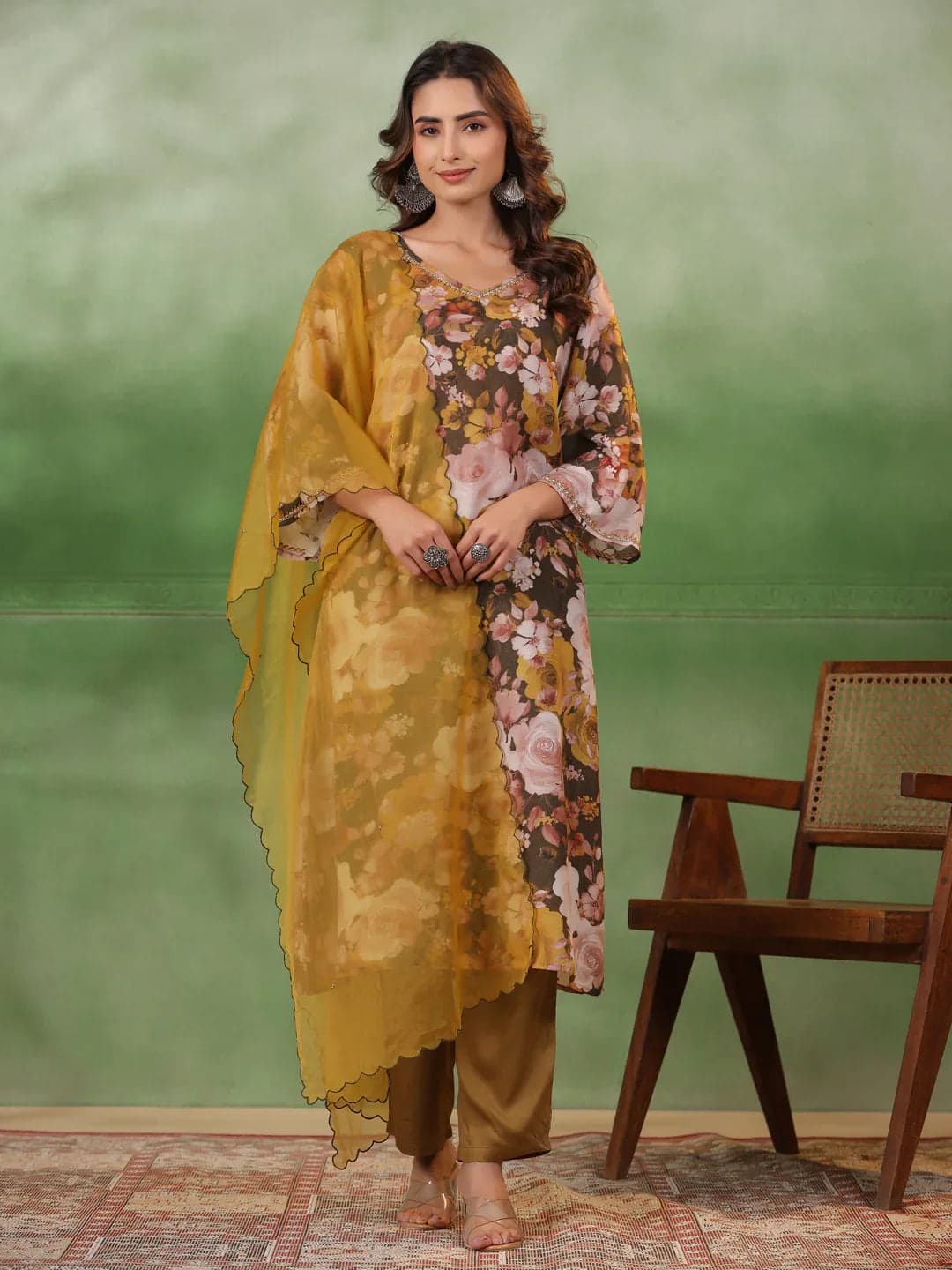 Xerostle Fashion Olive Silk Festival Pair