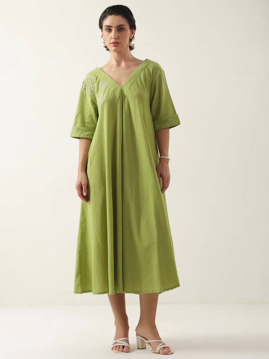 Xerostle Fashion Lime Vee Day Dress
