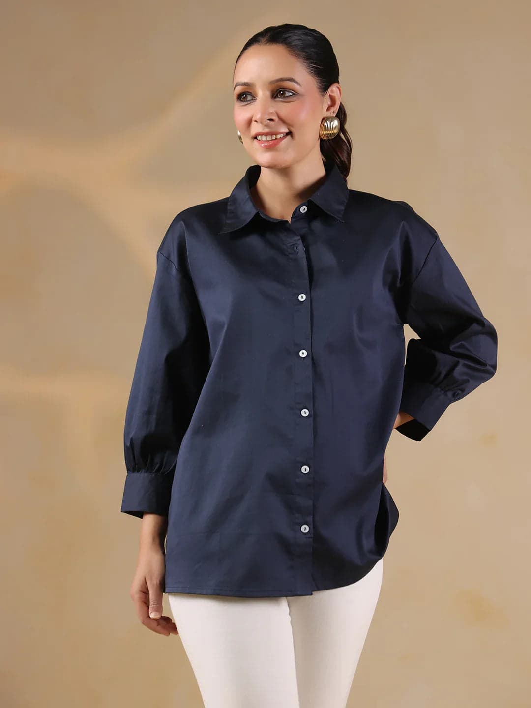 Xerostle Fashion Navy Oversized Shirt